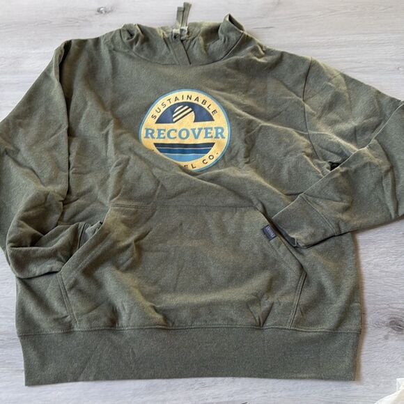 Recover unisex recycled polyester sweatshirt green size large NWT in packaging - Picture 3 of 3